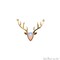 Reindeer Horn Necklace Pendant, Labradorite Gemstone Reindeer Head, Antlers/ Horns, 42x14mm, Horn Necklace, GemMartUSA (LB-50520)